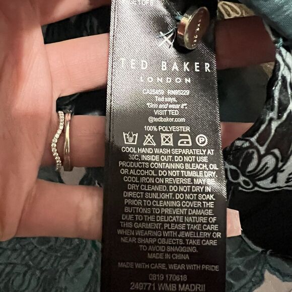 Ted Baker Green Floral Blouse - Picture 6 of 9